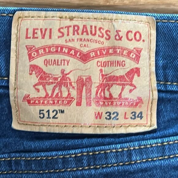 Levi’s 512 Slim Taper Blue Denim Jeans — Size 32x34 - Picture 8 of 9